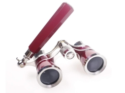 X 25 Óculos De Ópera De Corrida De Cavalos Telescópio Binocular Com Alça/kit De Acessórios Telescópio Feminino Bestvite (vermelho)