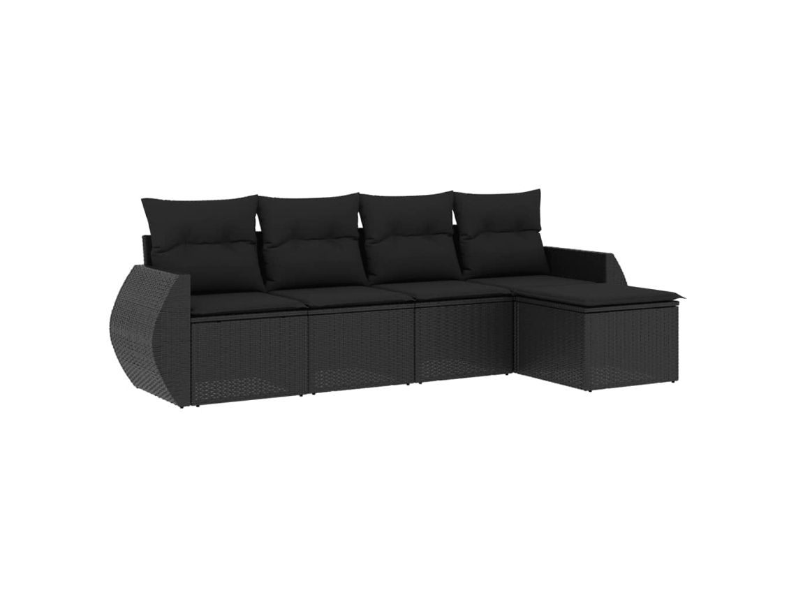 Garden Sofa Set, Garden Sofa Sets Vidaxl Preto Rattan / Vime (n/a)