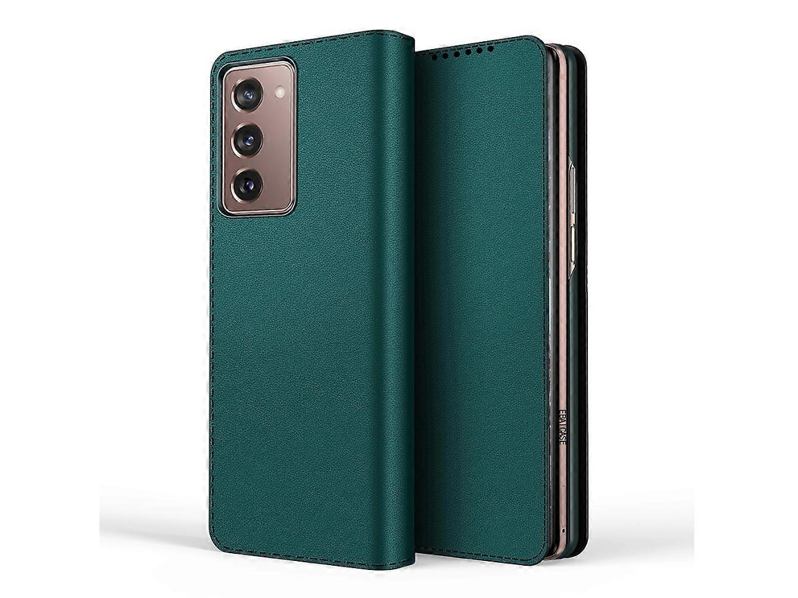 Capa De Couro Flip Horizontal Destacável Com Compartimentos Para Cartões E Capa Traseira Destacável Para Samsung Galaxy Z Fold2 5g