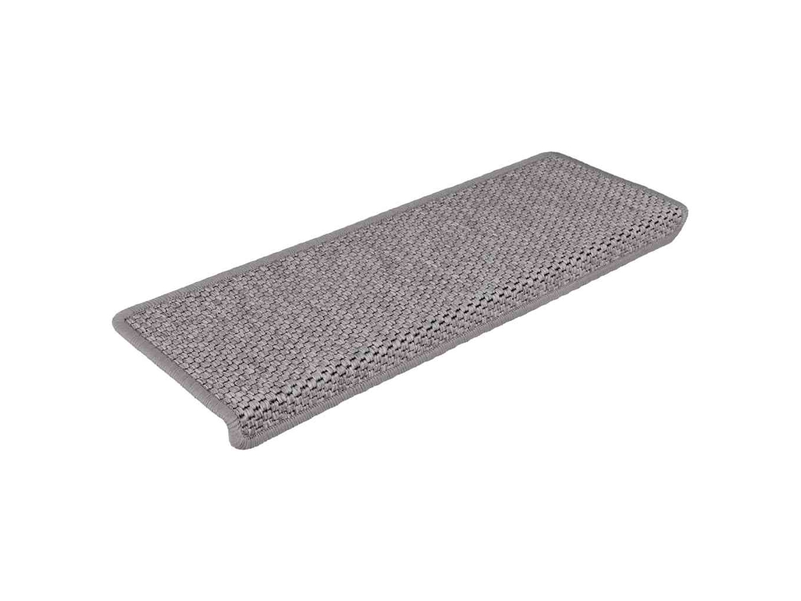 Tapetes Escada Adesivos Aspeto Sisal 30 Pcs 65x21x4 Cm Prateado