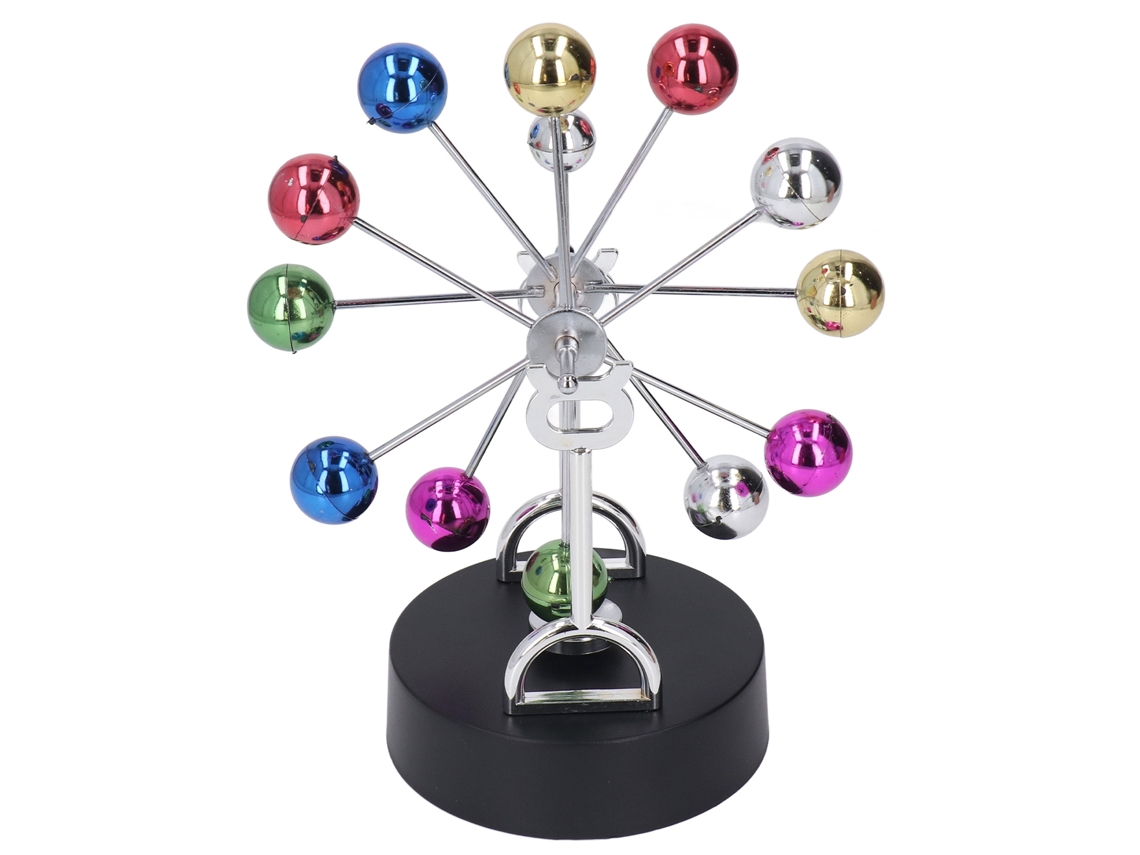 Mali roda Gigante Magnética Elétrica com Bola de Metal Colorida Decorativa de Mesa