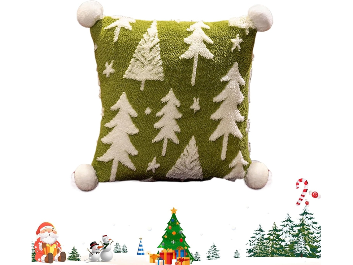 Capa De Natal, Almofada Decorativa Para As Festas De Inverno | Almofada Macia Estilo Boho Para Sofá, Gokoco