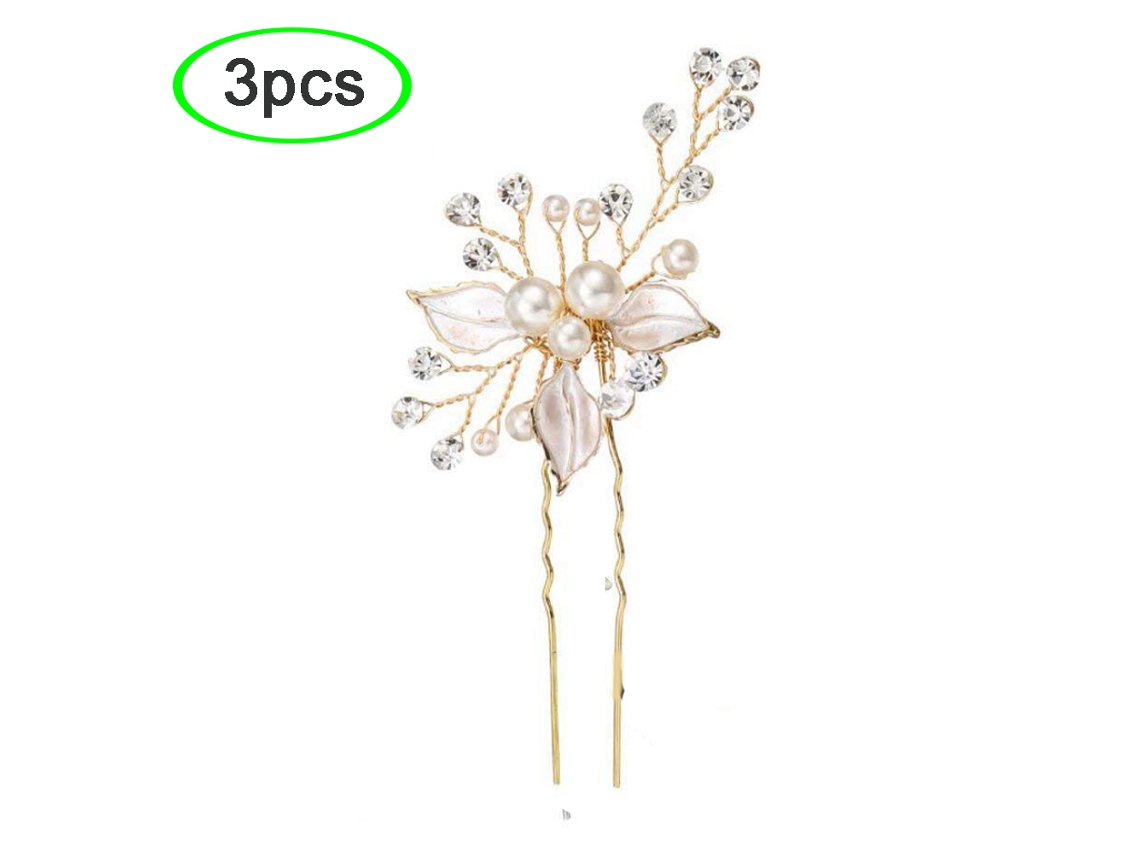 Acessório De Cabelo Para Noiva Pequeno Flor Com Pérola Inserida