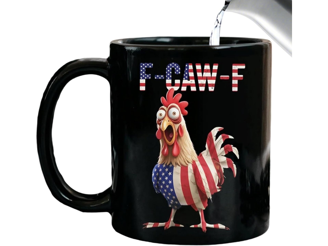 Caneca De Café Com Galinha Caneca De Cerâmica De 355 Ml Com Design Da Bandeira Americana Caneca Gokoco