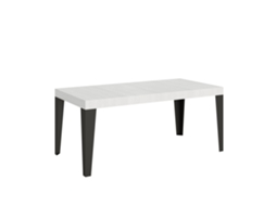Mesa Extensível 200/304x90 Cm Cinza Branco Flamejante Pés Antracite Itamoby