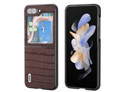 Capa Para Celular Abeel Em Couro Com Textura De Crocodilo Para Samsung Galaxy A05