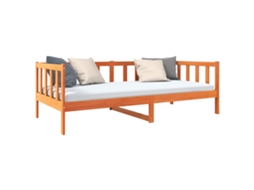 Estrutura da Cama com Cabeceira Marrom Cera 90 X 190 Cm VIDAXL