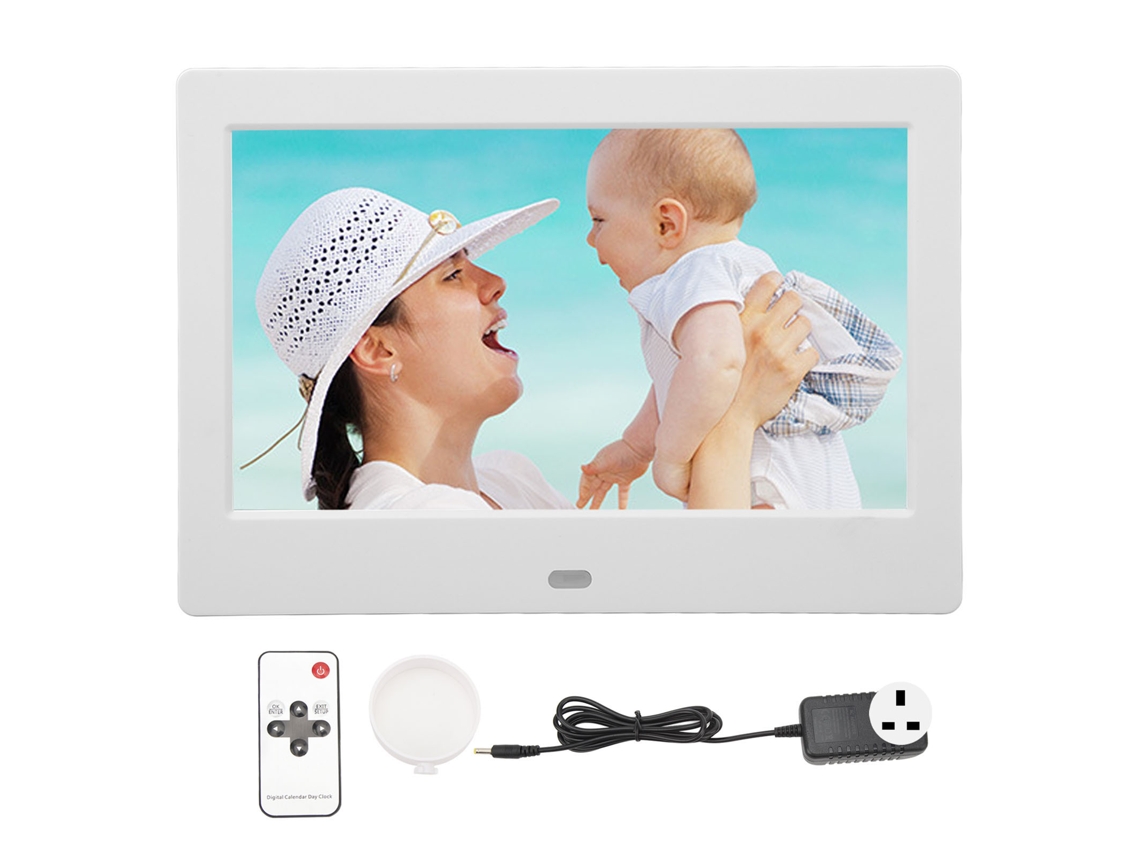 7in Ips Full Lamination Hd Digital Photo Frame Video Playback Wifi Connection Electric Photo Frame Built In Speaker 100‑240v Uk Plug LAXISCREED