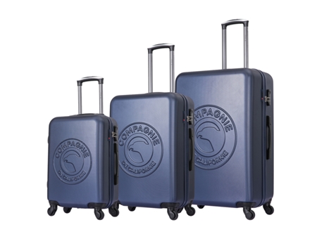Conjunto de 3 Malas com Rodas Azul Marinho Cc-T366 Navy COMPAGNIE DE CALIFORNIE