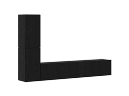 Conjunto de 2 peças de móvel para TV de parede em Carvalho Preto MAISON EXCLUSIVE