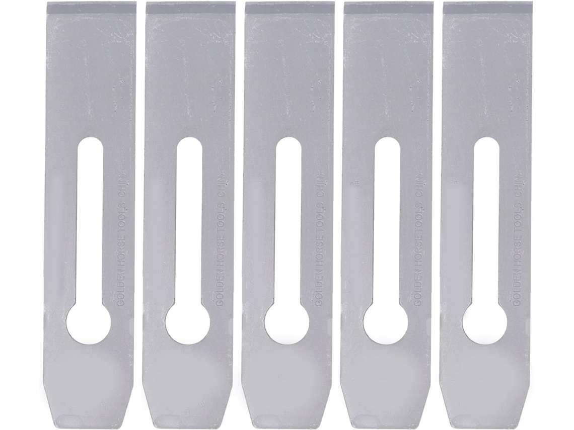 Conjunto De 5 Lâminas Aço 38 Mm Para Plaina Manual, Reposição Com