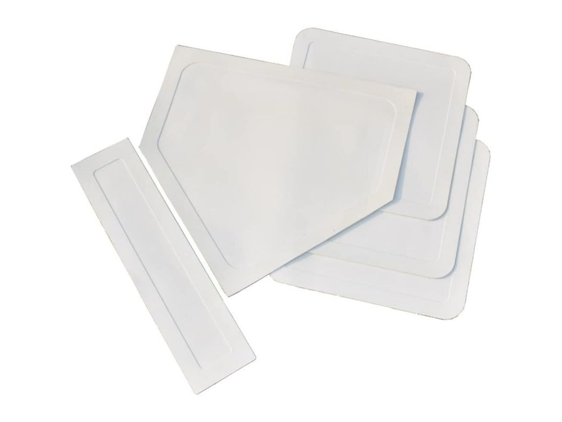 Conjunto de 5 peças de bases de borracha para beisebol e softbol, incluindo home plate, bases e arremessador, para jogos de futebol americano e outros esportes.