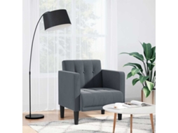 Vidaxl Poltrona Com Apoio De Braços 53 Cm Veludo Cinzento-escuro
