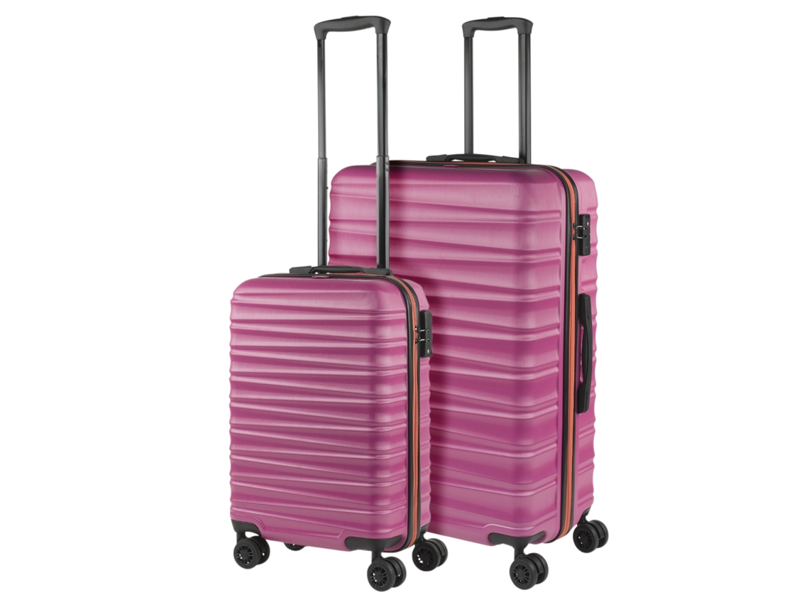Conjunto de Malas Rígidas JASLEN Oporto Fúcsia Abs 50X75X29 Cm