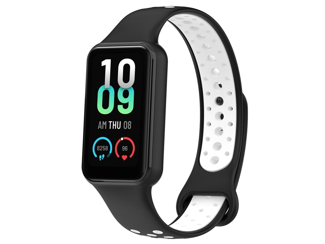 Lurelia Pulseira De Silicone Compatível Com Xiaomi Smart Band 8 Active/ Redmi 2, Macia E Durável Em Preto Branco