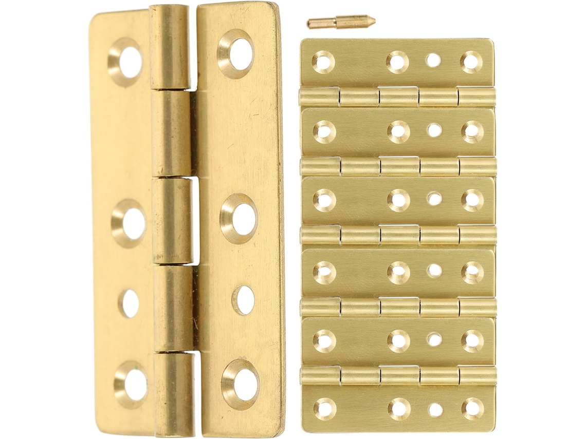 Toyvian Conjunto De 6 Dobradiças Douradas Piano Em Cobre Resistentes E Fáceis Usar Ideais Para Tampas Armários