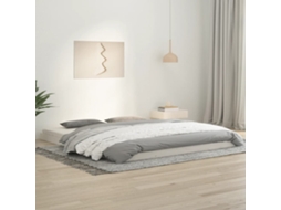 Vidaxl Estrutura Cama Super King Size 180x200 Cm Pinho Maciço Branco