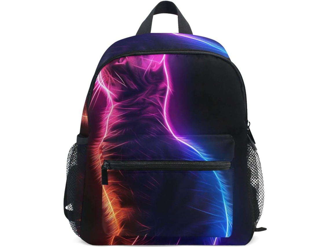 Mochila Neon Com Estampa Gato Para Bebês, Meninas, Meninos Crianças. Escolar, Mini Pré-escolar, Crianças 3 8