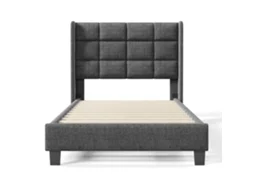 Cama de Solteiro Estofada 90x200 com LED, Cabeceira, USB, Sistema Hidráulico PAPRIKA