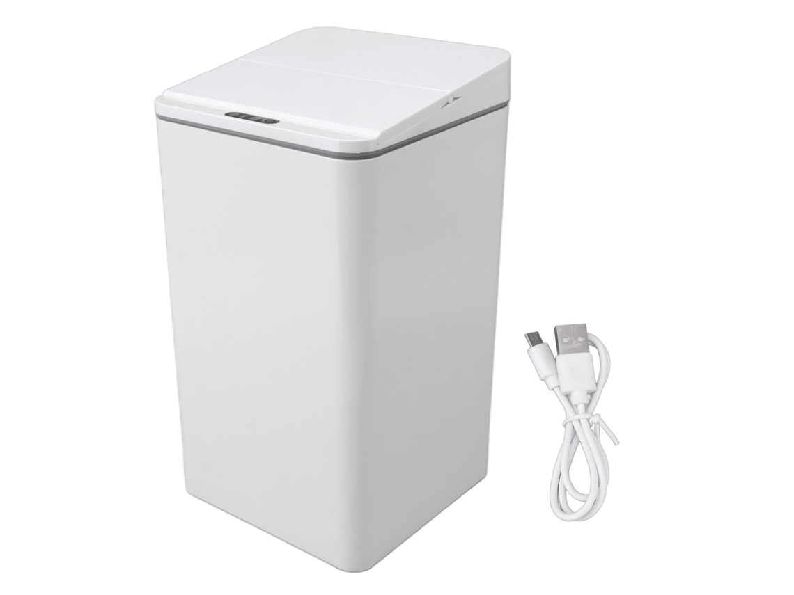 Lixeira Inteligente de Mesa 9l com Detecção Automática USB para Quarto Escritório