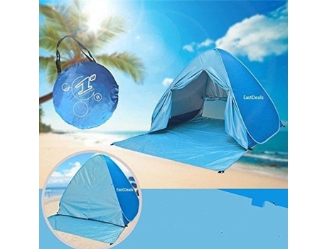 Tenda de Praia Pop-up Automática Anti UV50 2 ou 3 Pessoas - Azul