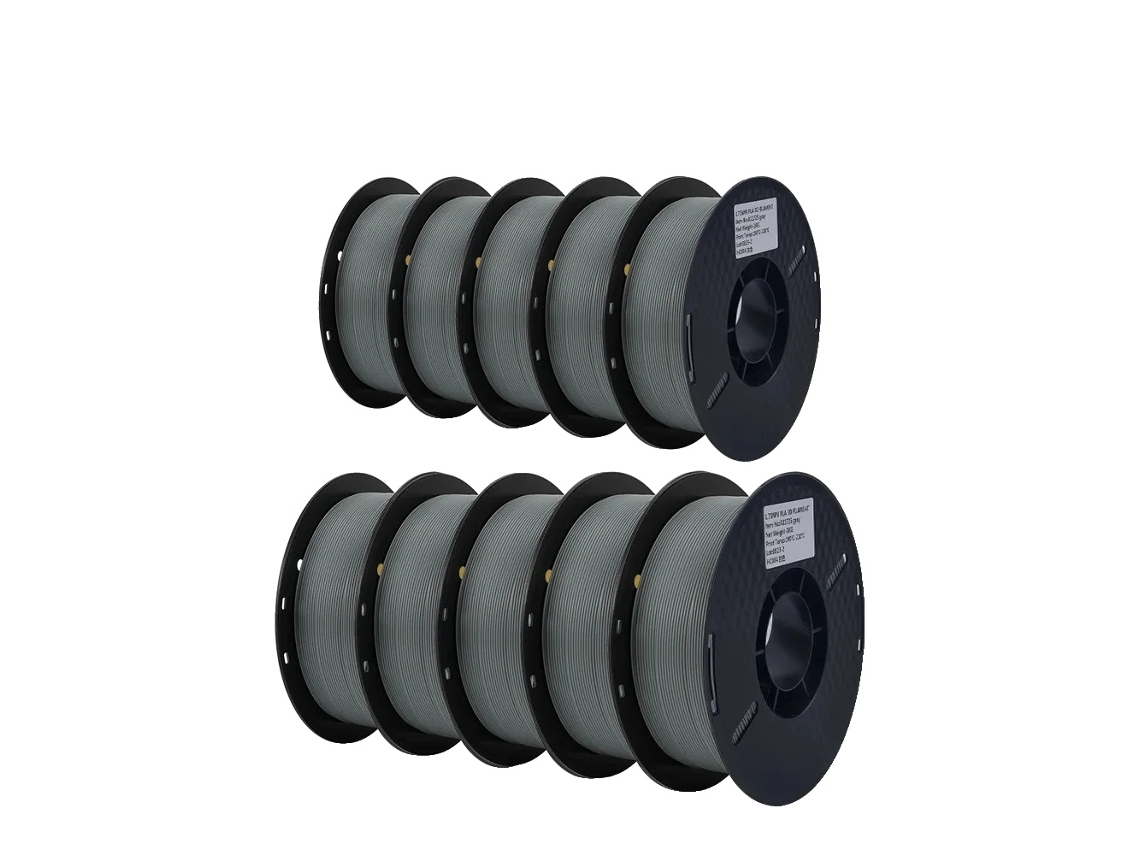 Filamento Para Impressora 3d, 10kg Petg, Diâmetro De 1,75mm,10kg Pla Cinza Oem