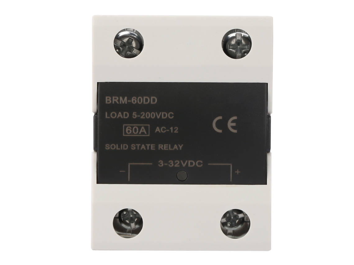 Relé de Estado Sólido SSR BRM 60DD Control DC 3-32V 60A para Comunicação