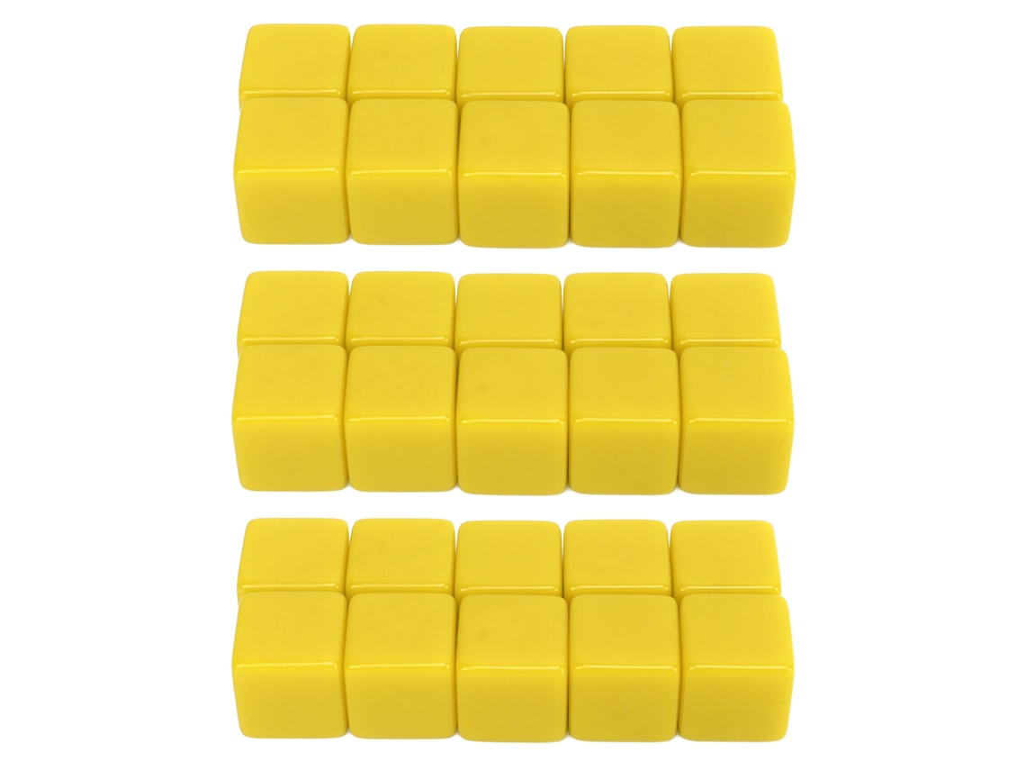 Conjunto de Dados Business 30 Peças Brancas 16mm de 6 Lados para Ensino S/MARCA
