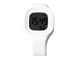 Relógio Digital de Silicone Impermeável Led Backlight com Alarme Unissex Branco