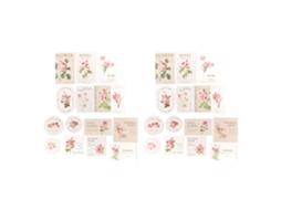 30 Adesivos de Plantas Decorativos Diy para Scrapbook Papelaria Cartões Rosa com S/MARCA