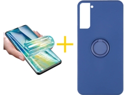 Capa + Película para Samsung Galaxy S21 Plus 5G SKYHE Azul Escuro
