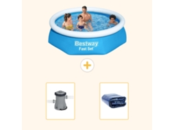 Bestway Piscina Bestway Fast Set Redonda - 244x61 Cm - 3-peças S22268