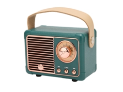 CAIXA DE SOM Bluetooth Mali Retrô Vintage com Carregamento Rápido, Baixo Consumo