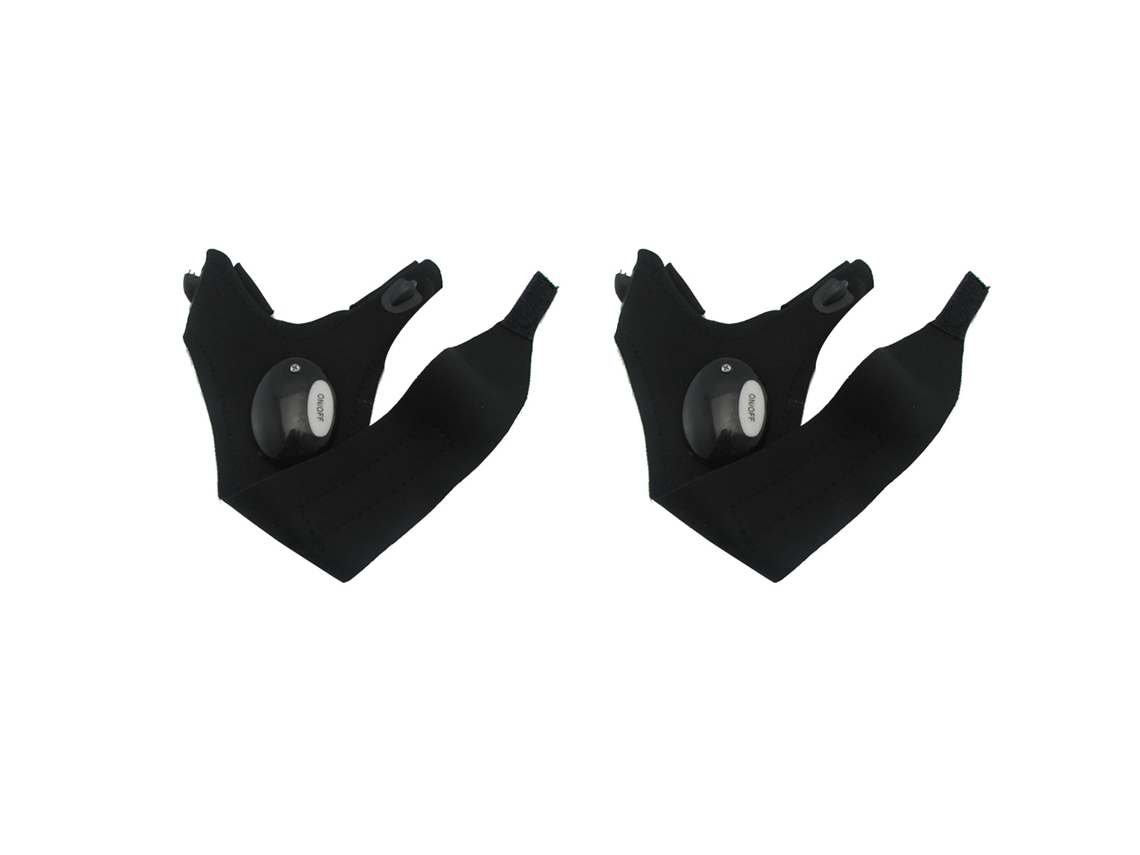 Luvas Led Sem Dedos para Pesca e Camping Noturna