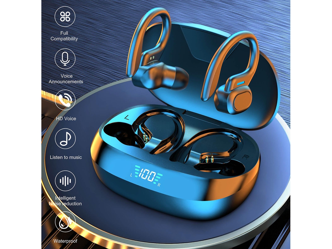 Auriculares Bluetooth True Wireless  High-Capacity Ear Mounted