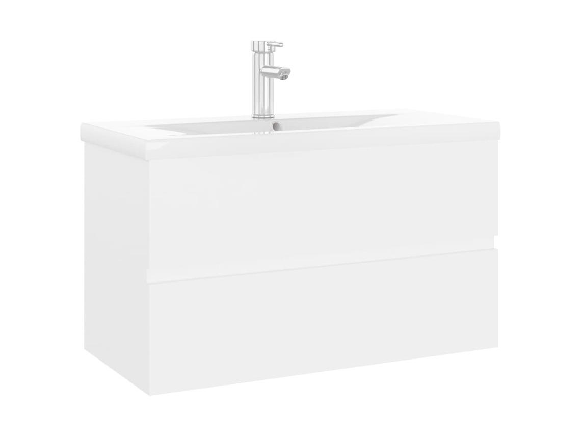 Armário de lavatório e lavatório VIDAXL Branco Madeira processada (80x38.5x45 cm)