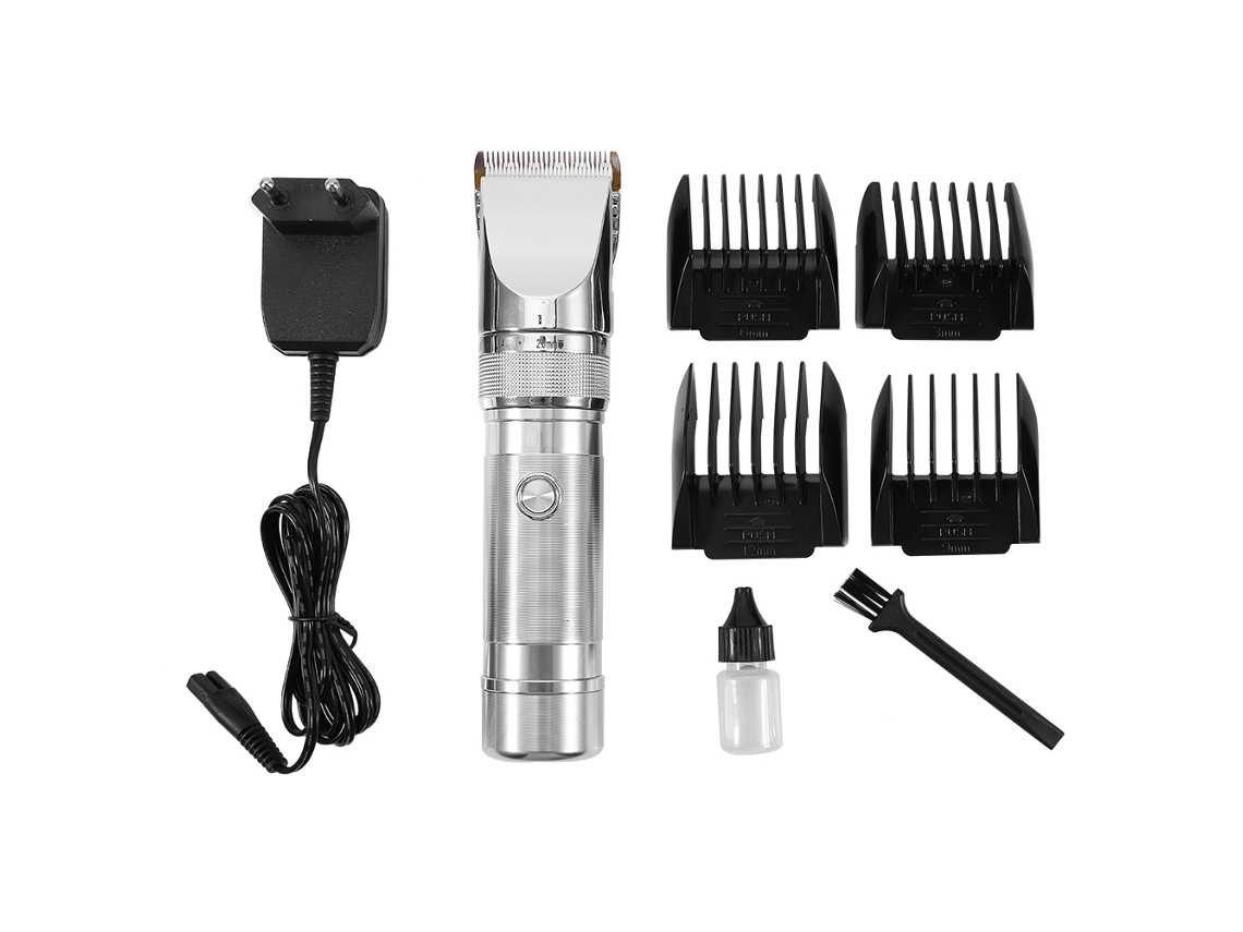 Tesoura de cabelo elétrica profissional sem fio 2026 para homens e meninos, aparador de cabelo e barbeiro.