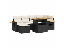 Garden Sofa Set, Garden Sofa Sets Vidaxl Preto Rattan / Vime (n/a)