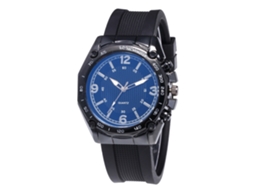 Reloj De Cuarzo Con Correa De Silicona Moderno Para Estudiantes (oro Negro)