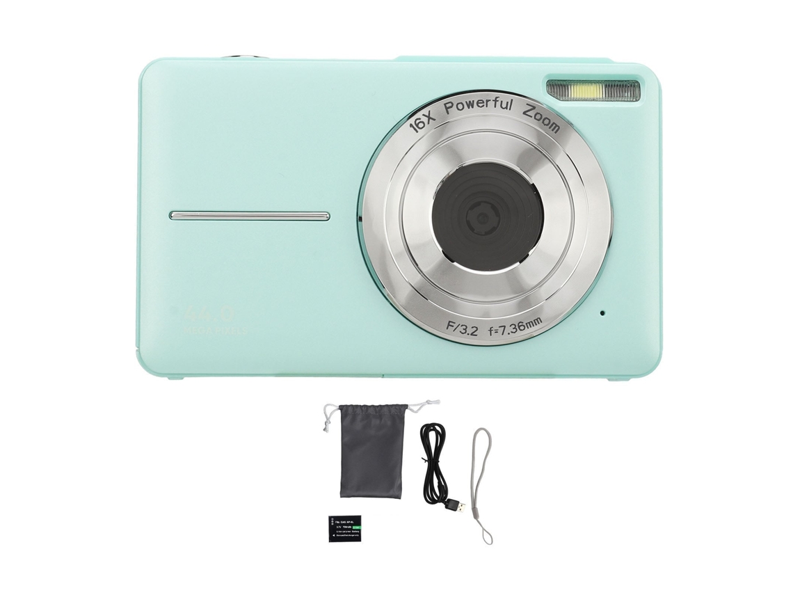 2026 câmera Digital de Bolso 44mp com Zoom 16x, Foco Automático e Tela Ips, 1080p Hd