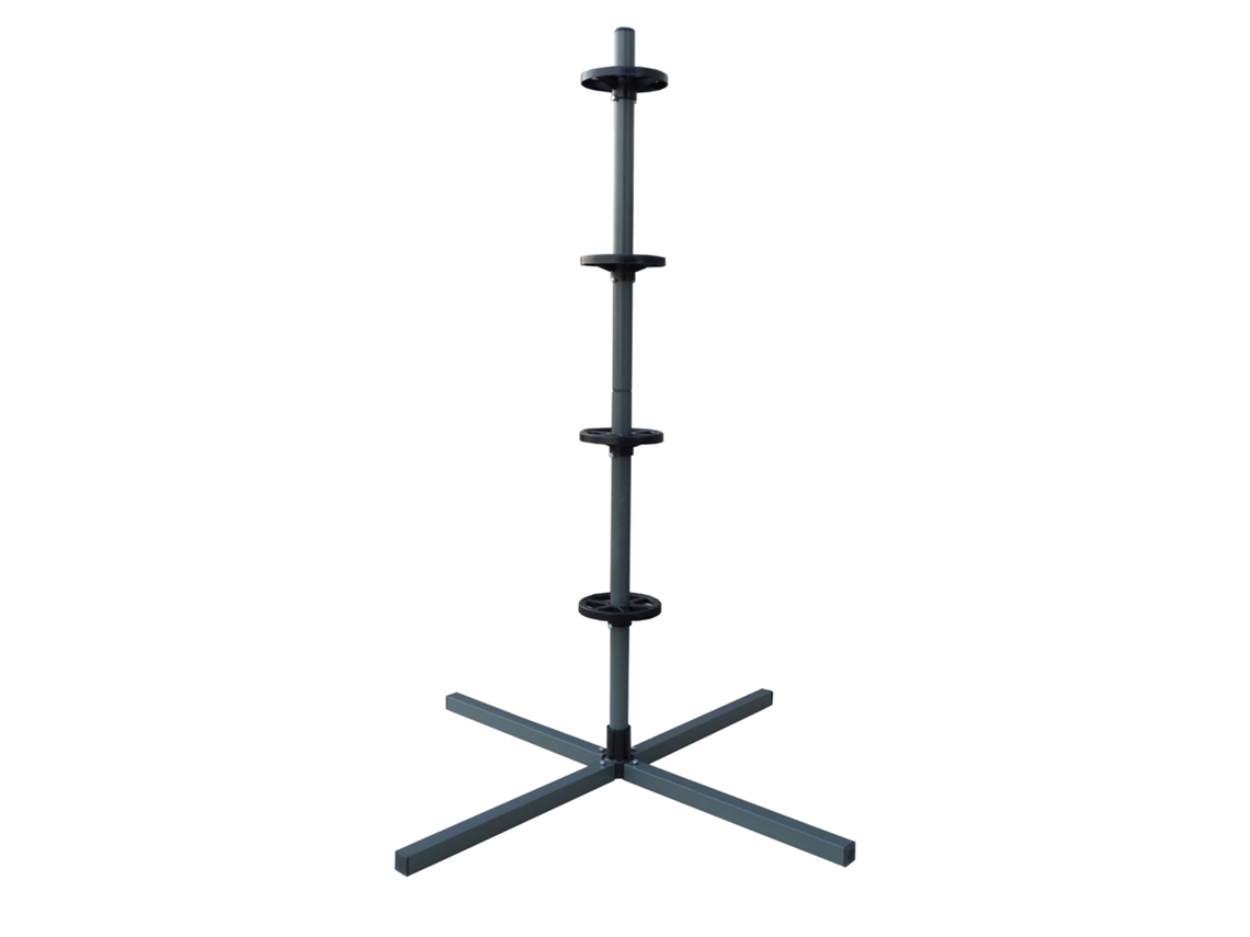 Relaxdays Suporte Para 4 Pneus Com Jantes, Suporta Até 120 Kg, A X L X P: 131,5 X 66 X 66 Cm, Aço, Cinzento