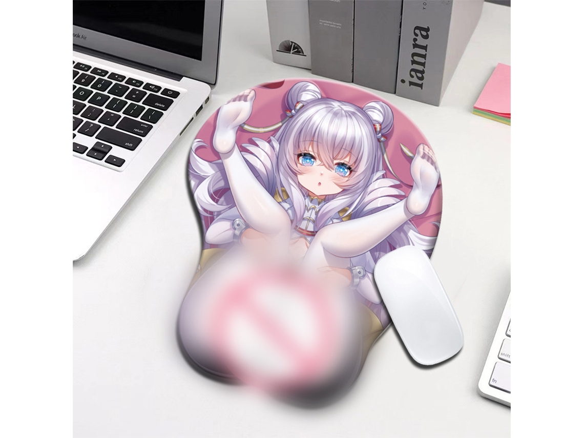 Mouse pad de silicone periférico de anime Beautiful Girl da Second Dimension, grosso e antiderrapante com suporte para pulso YWP (1 peça/01)
