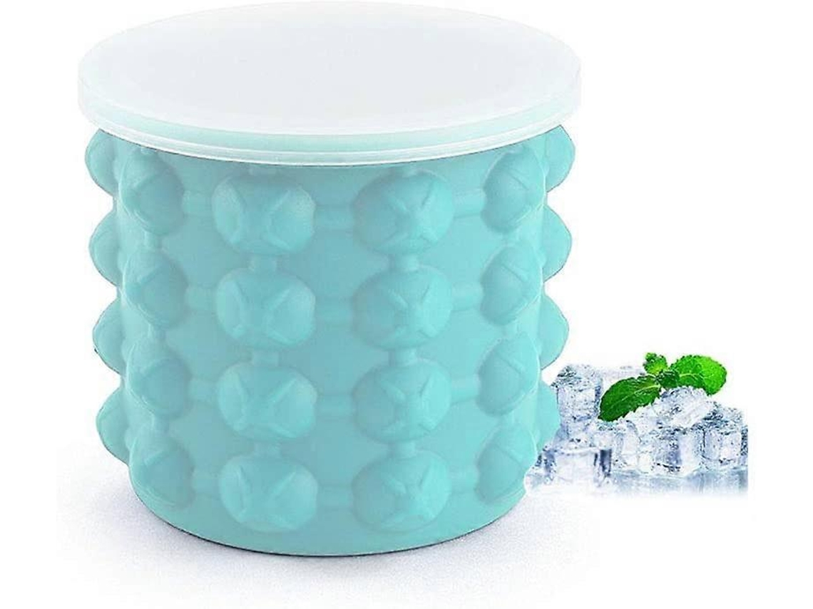 Balde de gelo de silicone com parede dupla e tampa, reutilizável para coquetéis, cervejas e bebidas geladas, Whiskey Slowmoose