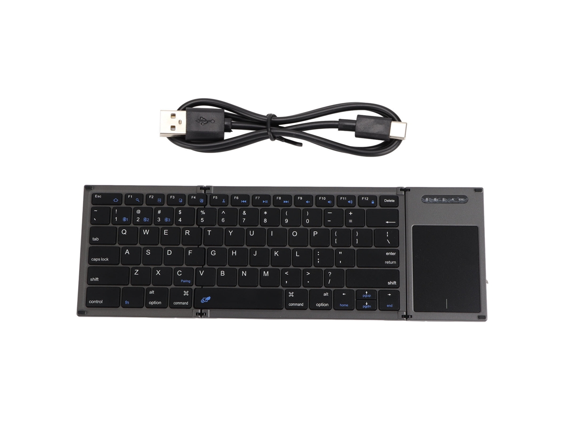 Aetheria teclado Sem Fio 78 Teclas Ultra Fino Plegável com Touchpad para Android os X Windows