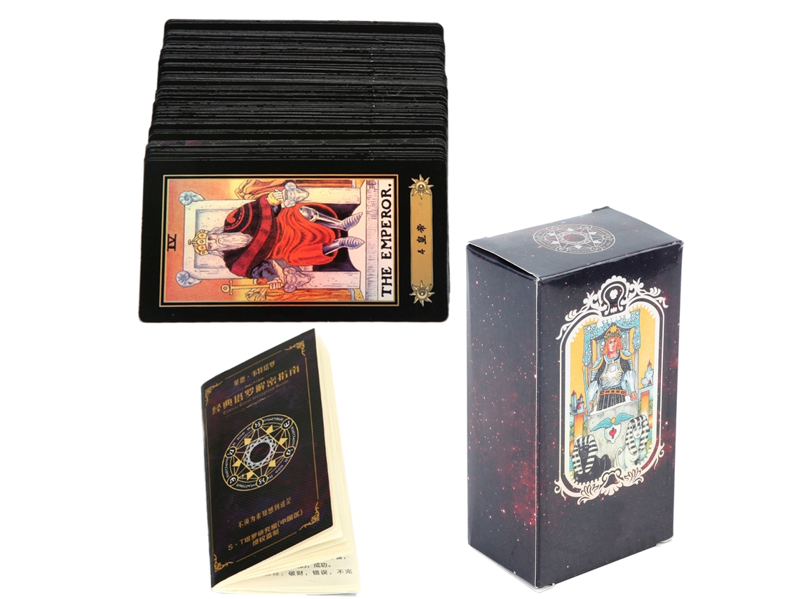 Baraja De Tarot Rider Con 78 Cartas Juego De Adivinación Del Futuro En Caja Colorida