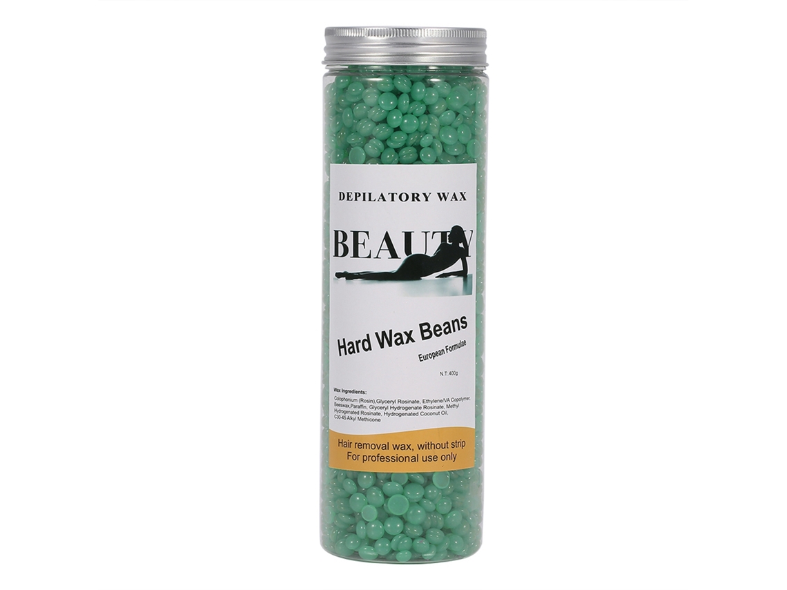 2026 cera Quemada Dura de Frijoles Depilatoria 400g/botella para Brazos Cuerpo Bikini (té Verde)