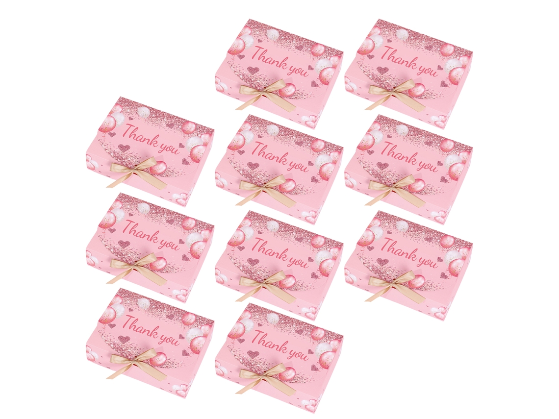 Laxiscreed Pack De 10 Presentes De Festa Com Balões Coloridos E Fitas Douradas Para Celebrações