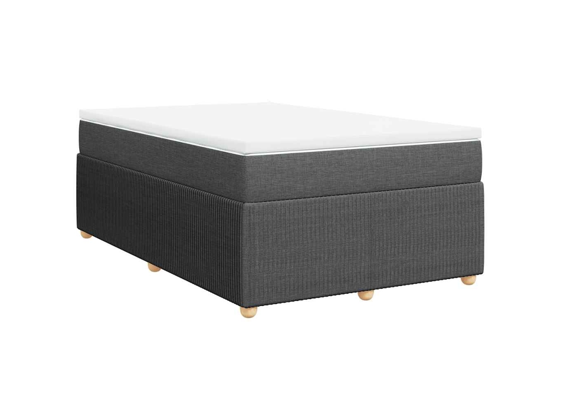 Cama Boxspring com Colchão 120x190 cm Tecido Cinzento Escuro MAISON EXCLUSIVE