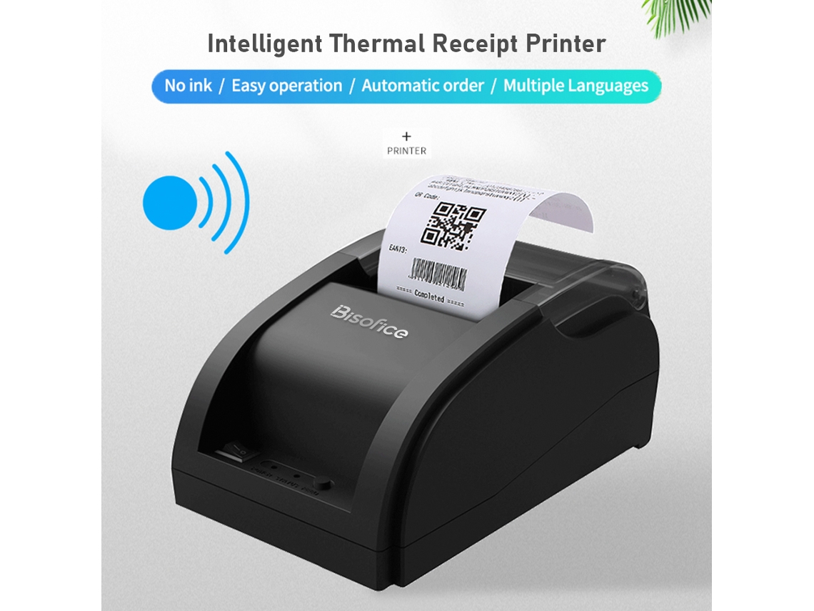 2026 impressora Térmica Desktop Bisofice 58mm Usb com Papel, Comando Esc, Caixa Registradora, Compatível Windows Android