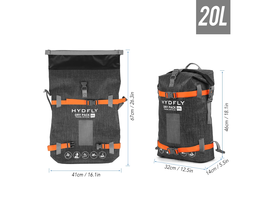 Mochila Seca Impermeável Outdoor 10l/15l/20l